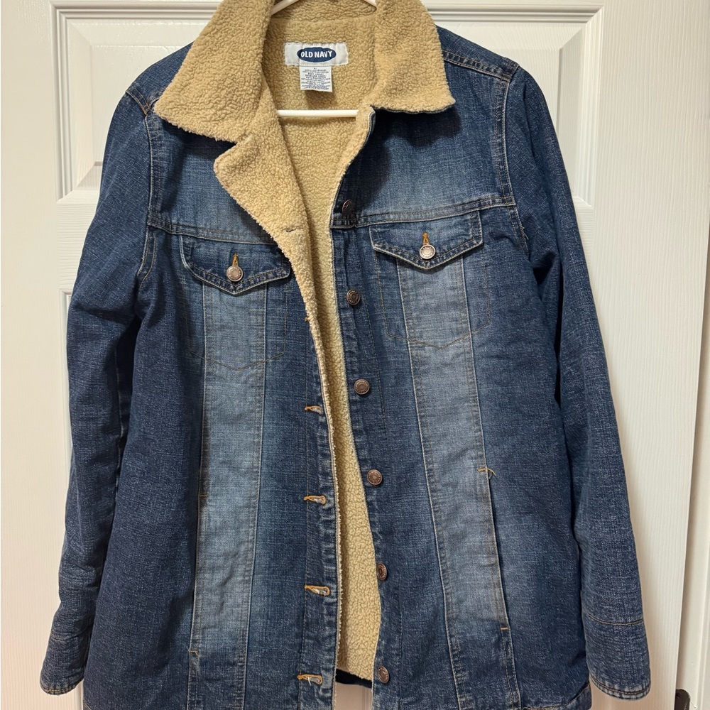 Old Navy Denim Jacket with Sherpa Lining